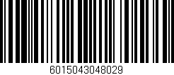 Código de barras (EAN, GTIN, SKU, ISBN): '6015043048029'