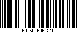 Código de barras (EAN, GTIN, SKU, ISBN): '6015045364318'