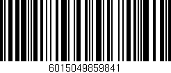 Código de barras (EAN, GTIN, SKU, ISBN): '6015049859841'