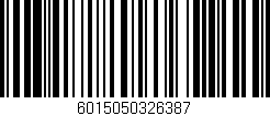Código de barras (EAN, GTIN, SKU, ISBN): '6015050326387'