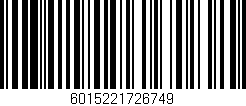 Código de barras (EAN, GTIN, SKU, ISBN): '6015221726749'