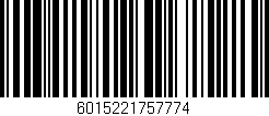 Código de barras (EAN, GTIN, SKU, ISBN): '6015221757774'