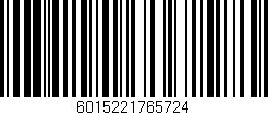 Código de barras (EAN, GTIN, SKU, ISBN): '6015221765724'