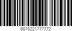 Código de barras (EAN, GTIN, SKU, ISBN): '6015221777772'