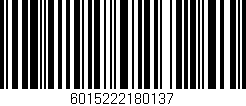 Código de barras (EAN, GTIN, SKU, ISBN): '6015222180137'