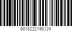 Código de barras (EAN, GTIN, SKU, ISBN): '6015222195124'