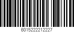Código de barras (EAN, GTIN, SKU, ISBN): '6015222212227'