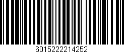 Código de barras (EAN, GTIN, SKU, ISBN): '6015222214252'