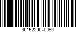 Código de barras (EAN, GTIN, SKU, ISBN): '6015230040058'