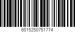 Código de barras (EAN, GTIN, SKU, ISBN): '6015250751774'