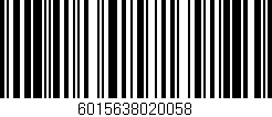 Código de barras (EAN, GTIN, SKU, ISBN): '6015638020058'