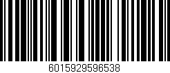 Código de barras (EAN, GTIN, SKU, ISBN): '6015929596538'