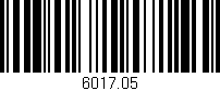 Código de barras (EAN, GTIN, SKU, ISBN): '6017.05'
