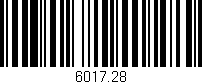 Código de barras (EAN, GTIN, SKU, ISBN): '6017.28'