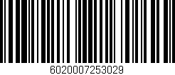 Código de barras (EAN, GTIN, SKU, ISBN): '6020007253029'