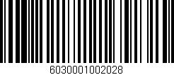 Código de barras (EAN, GTIN, SKU, ISBN): '6030001002028'
