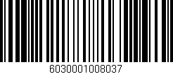 Código de barras (EAN, GTIN, SKU, ISBN): '6030001008037'