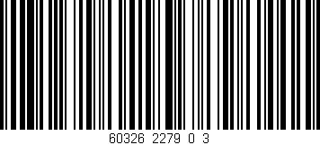 Código de barras (EAN, GTIN, SKU, ISBN): '60326_2279_0_3'