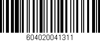 Código de barras (EAN, GTIN, SKU, ISBN): '604020041311'