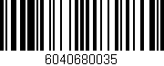 Código de barras (EAN, GTIN, SKU, ISBN): '6040680035'