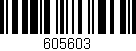 Código de barras (EAN, GTIN, SKU, ISBN): '605603'