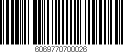 Código de barras (EAN, GTIN, SKU, ISBN): '6069770700026'