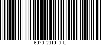 Código de barras (EAN, GTIN, SKU, ISBN): '6070_2319_0_U'