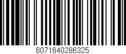 Código de barras (EAN, GTIN, SKU, ISBN): '6071640286325'