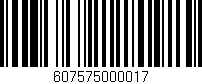 Código de barras (EAN, GTIN, SKU, ISBN): '607575000017'