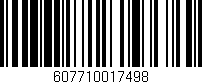 Código de barras (EAN, GTIN, SKU, ISBN): '607710017498'
