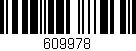 Código de barras (EAN, GTIN, SKU, ISBN): '609978'