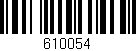 Código de barras (EAN, GTIN, SKU, ISBN): '610054'