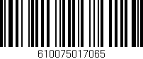 Código de barras (EAN, GTIN, SKU, ISBN): '610075017065'