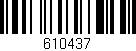 Código de barras (EAN, GTIN, SKU, ISBN): '610437'