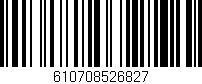 Código de barras (EAN, GTIN, SKU, ISBN): '610708526827'