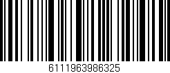 Código de barras (EAN, GTIN, SKU, ISBN): '6111963986325'