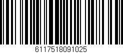 Código de barras (EAN, GTIN, SKU, ISBN): '6117518091025'