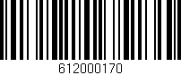 Código de barras (EAN, GTIN, SKU, ISBN): '612000170'