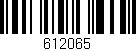 Código de barras (EAN, GTIN, SKU, ISBN): '612065'