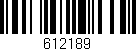 Código de barras (EAN, GTIN, SKU, ISBN): '612189'