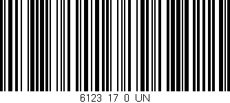 Código de barras (EAN, GTIN, SKU, ISBN): '6123_17_0_UN'