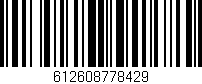 Código de barras (EAN, GTIN, SKU, ISBN): '612608778429'