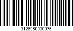 Código de barras (EAN, GTIN, SKU, ISBN): '6126950000076'