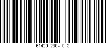 Código de barras (EAN, GTIN, SKU, ISBN): '61420_2684_0_3'