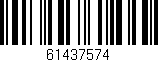 Código de barras (EAN, GTIN, SKU, ISBN): '61437574'