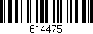 Código de barras (EAN, GTIN, SKU, ISBN): '614475'