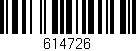 Código de barras (EAN, GTIN, SKU, ISBN): '614726'