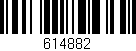 Código de barras (EAN, GTIN, SKU, ISBN): '614882'