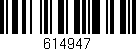 Código de barras (EAN, GTIN, SKU, ISBN): '614947'