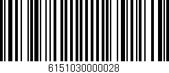 Código de barras (EAN, GTIN, SKU, ISBN): '6151030000028'